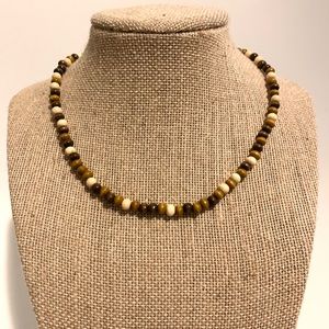 wood seed bead choker